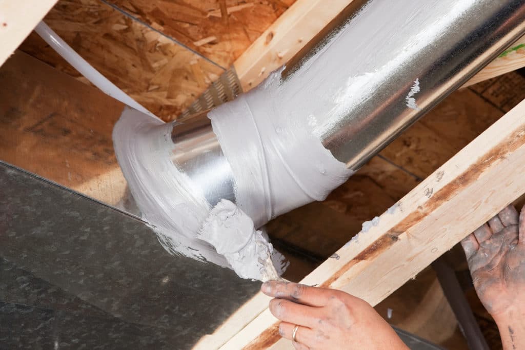 Air duct joint sealing
